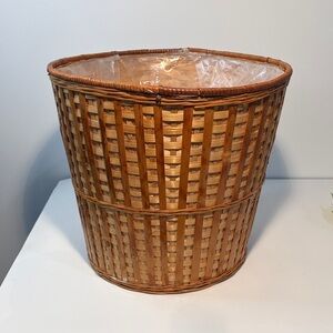 Vintage Woven Tan Basket